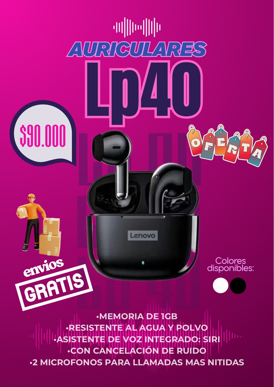 Auriculares Lenovo Lp40 PrO