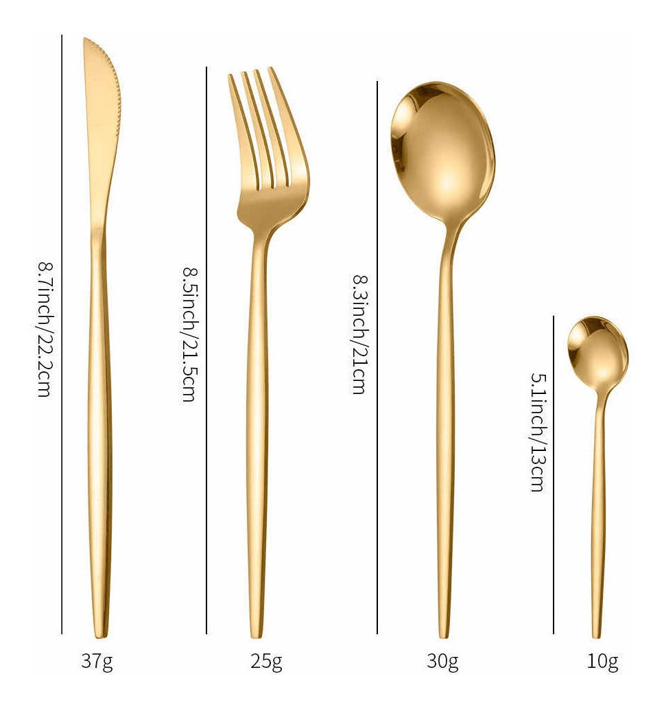 Set Cubiertos Acero Inoxidable
