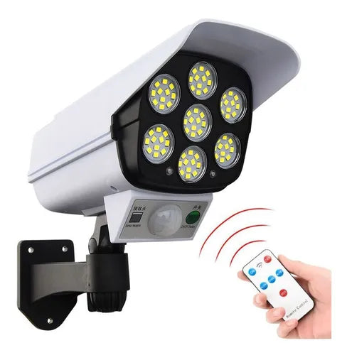 Lámpara solar Led exterior con sensor de movimiento tipo cámara